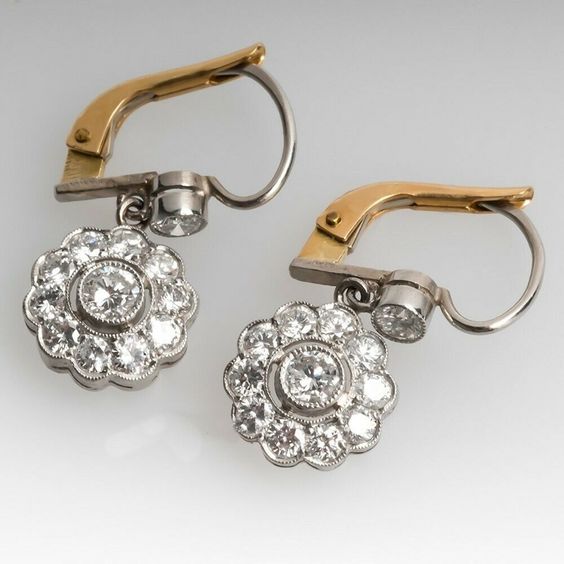 Vintage Crystal Earrings-Lydieannejewelry