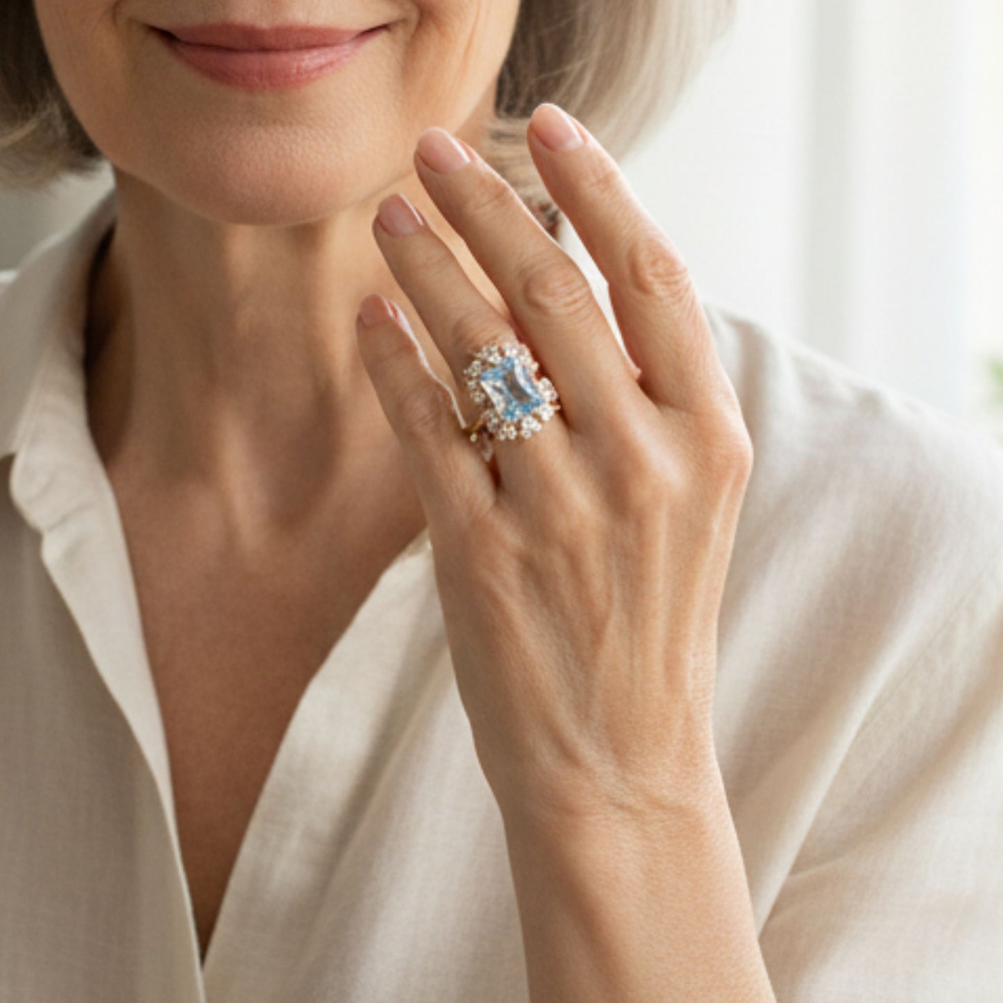 Dazzling Zircon Ring