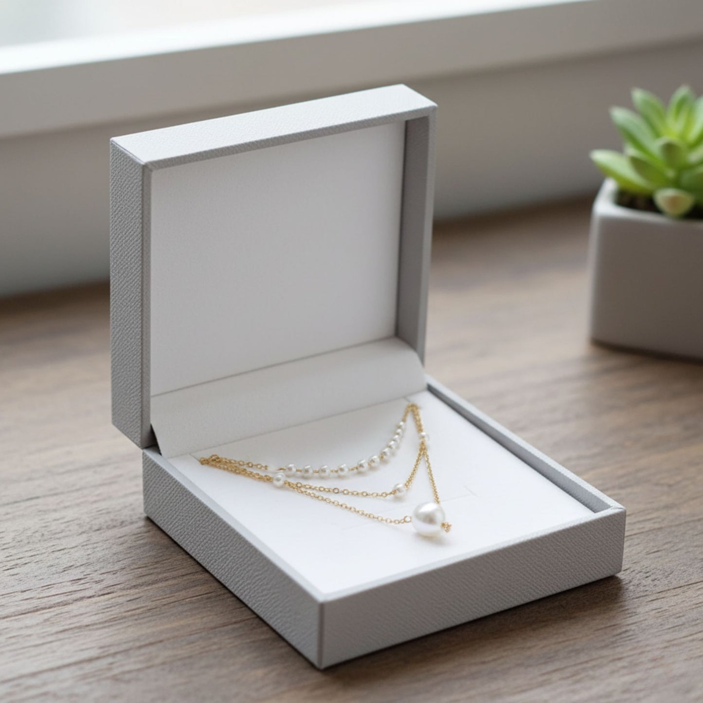 Elegant Double Pearl Necklace