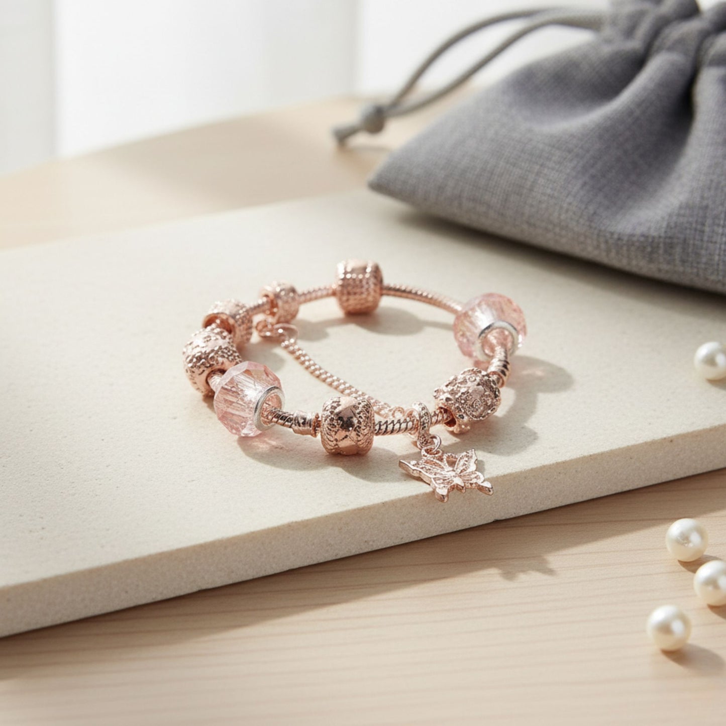 Rose Gold Love Geometric Bracelet