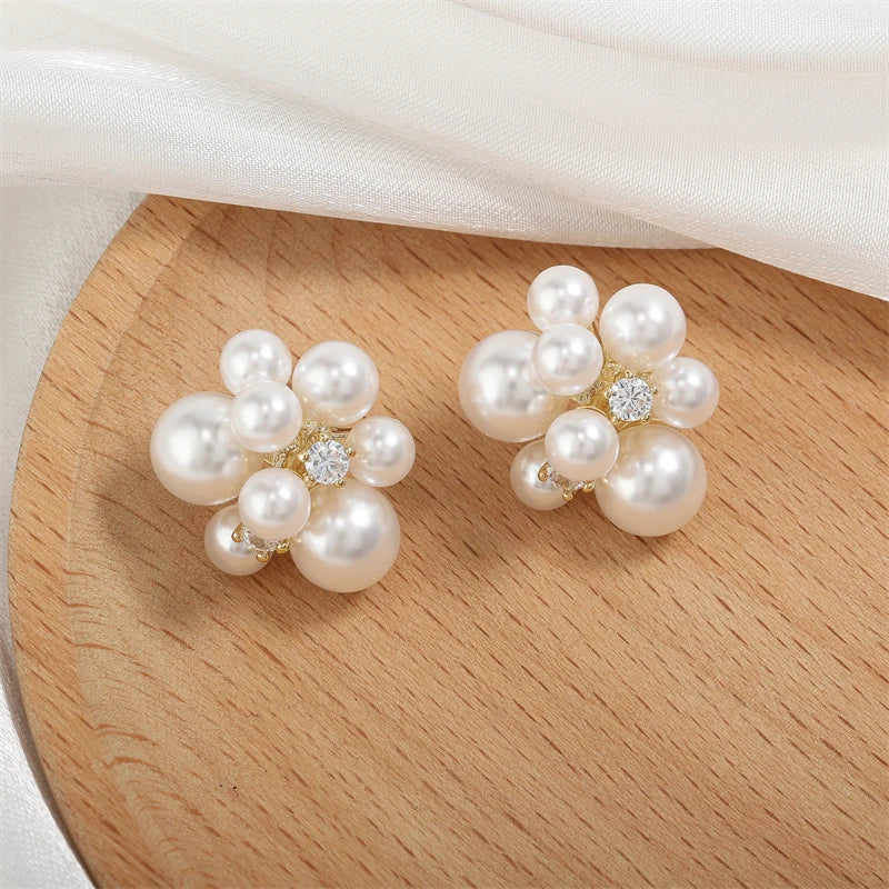Vintage Pearl Dangle Earrings-Lydieannejewelry
