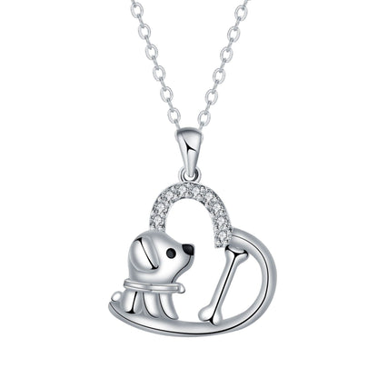 Heart Pendant Dog Necklace