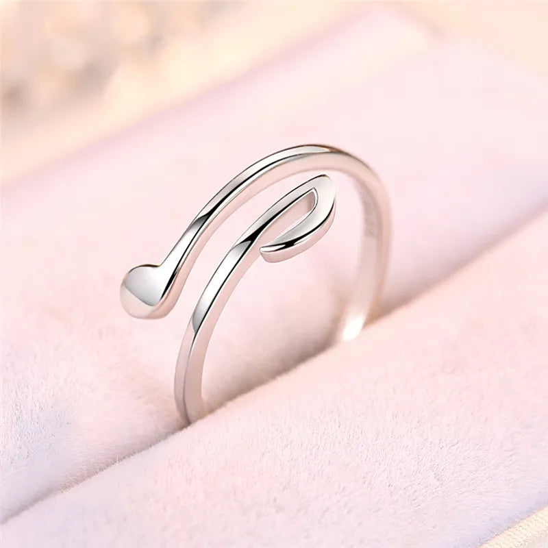 Elegant Adjustable Music Note Ring