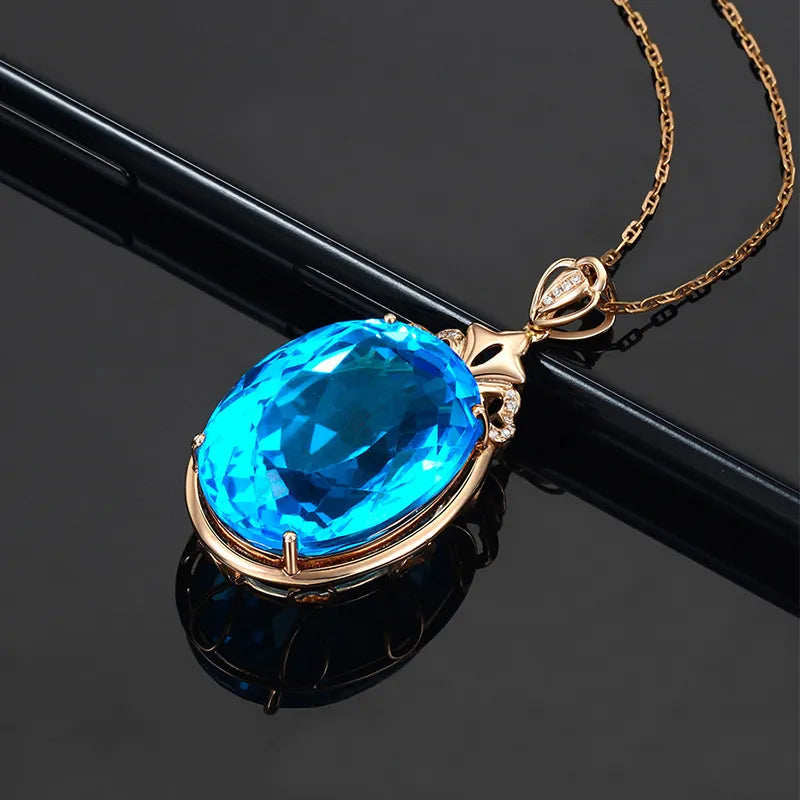 Vintage Dove Egg Sapphire Necklace Jewelry