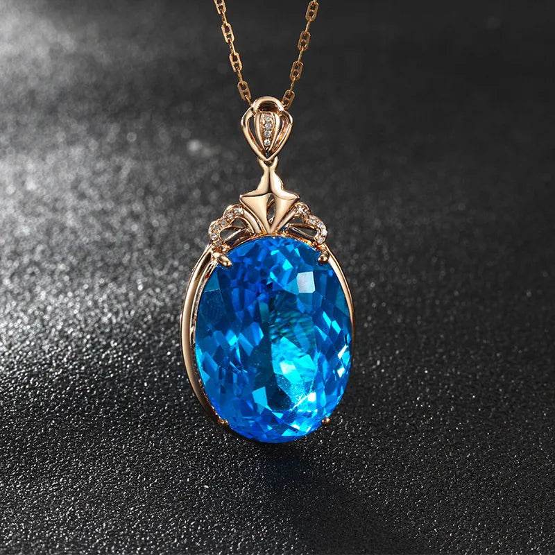 Vintage Dove Egg Sapphire Necklace Jewelry