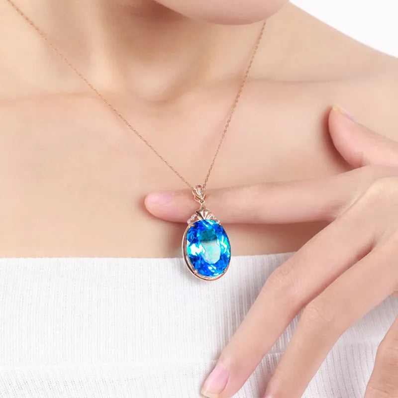 Vintage Dove Egg Sapphire Necklace Jewelry