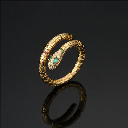 Vintage Gold Snake Ring