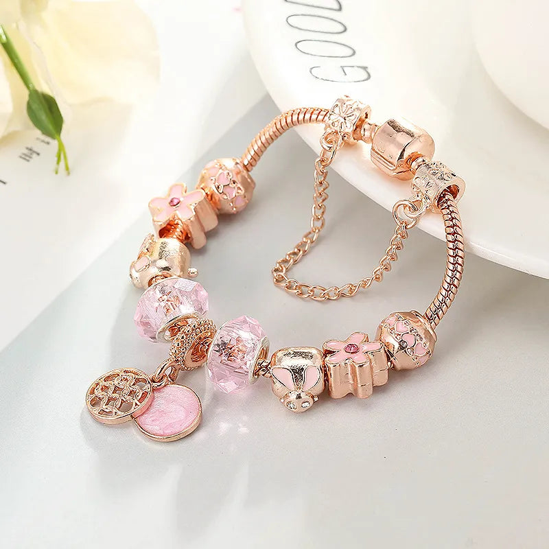 Rose Gold Love Geometric  Bracelet