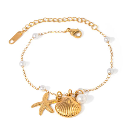 Summer Shell & Pearl Bracelet