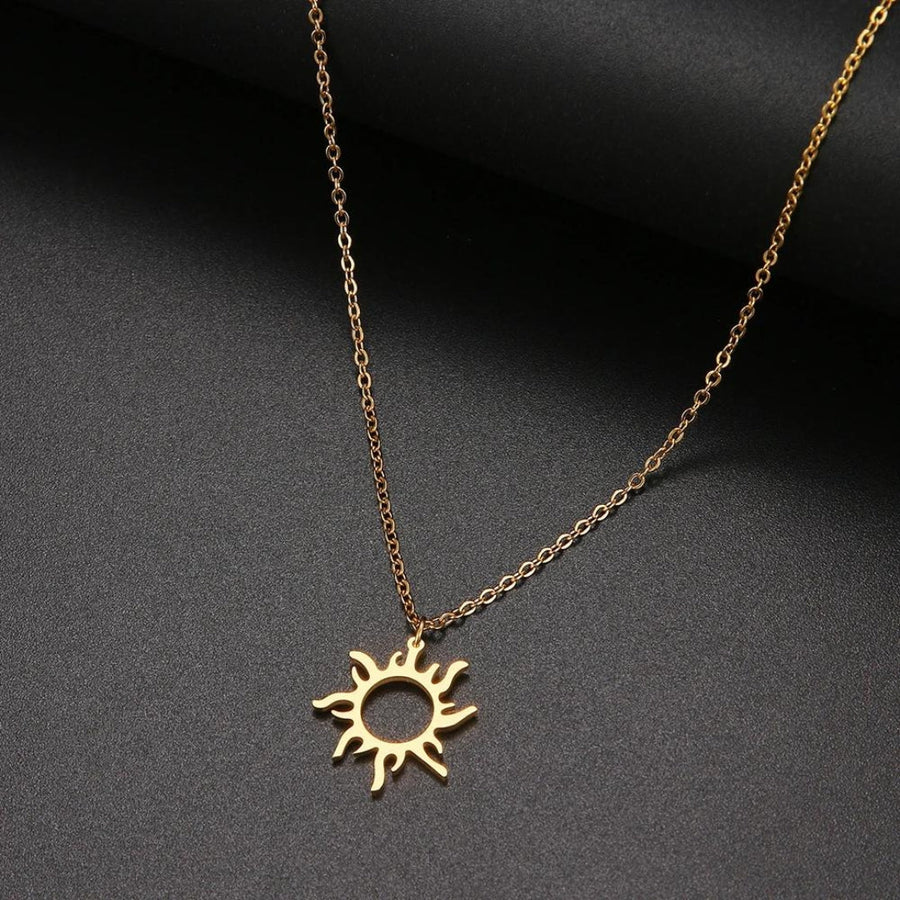 Gold and Silver Solar Pendant