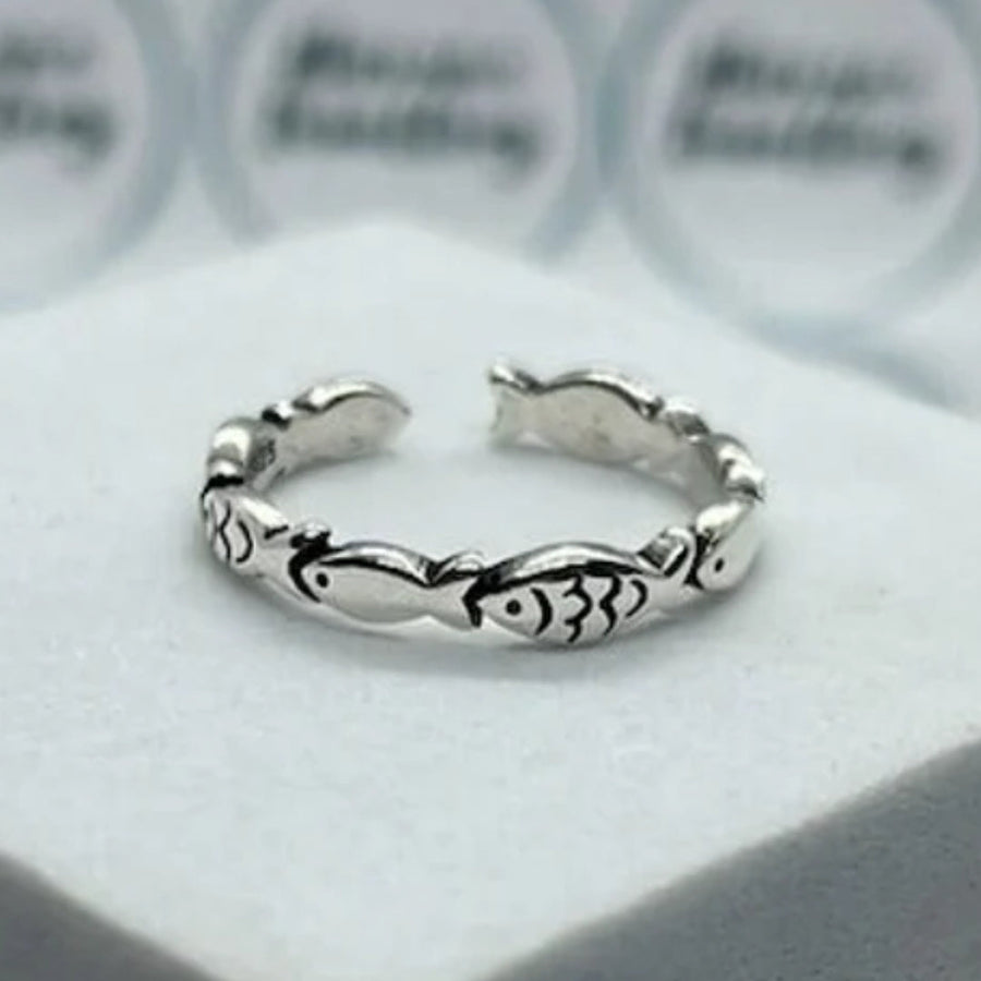 Vintage Silver Fish Ring-Lydieannejewelry