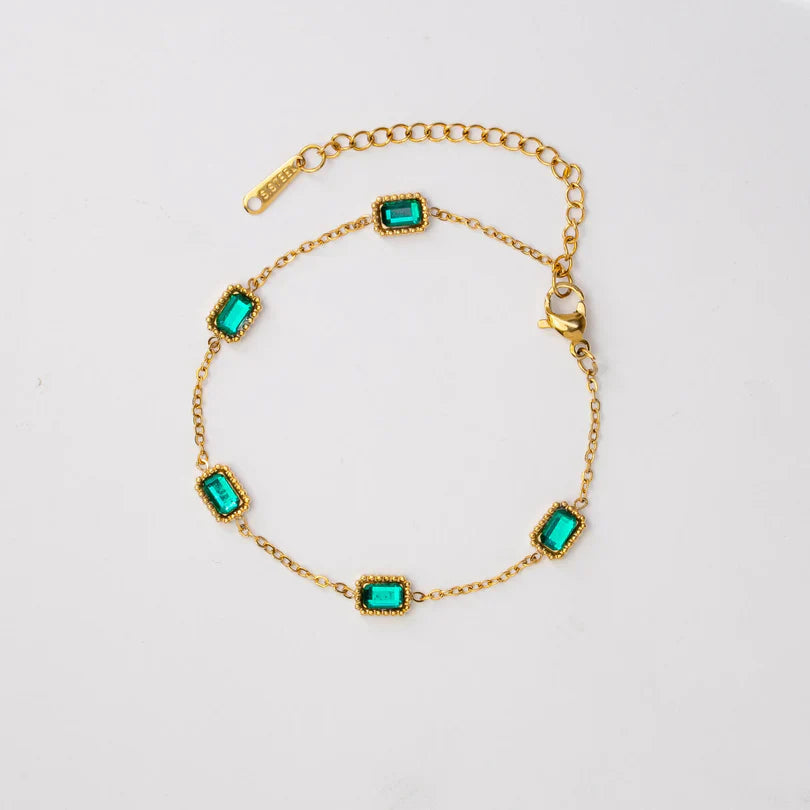 Emerald Trinity Bracelet-Lydieannejewelry