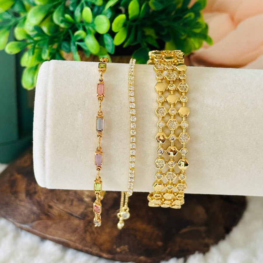 Isabella MultiColor CZ Stone Bracelet-Lydieannejewelry