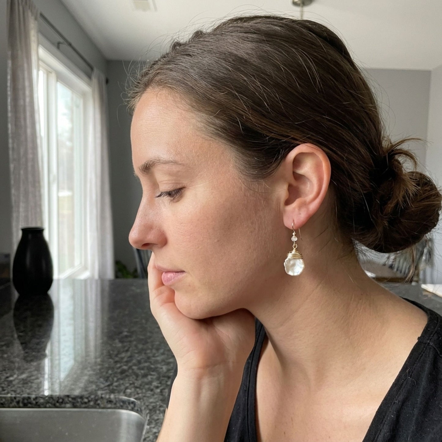 Vintage Barroque Pearl Drop Earrings