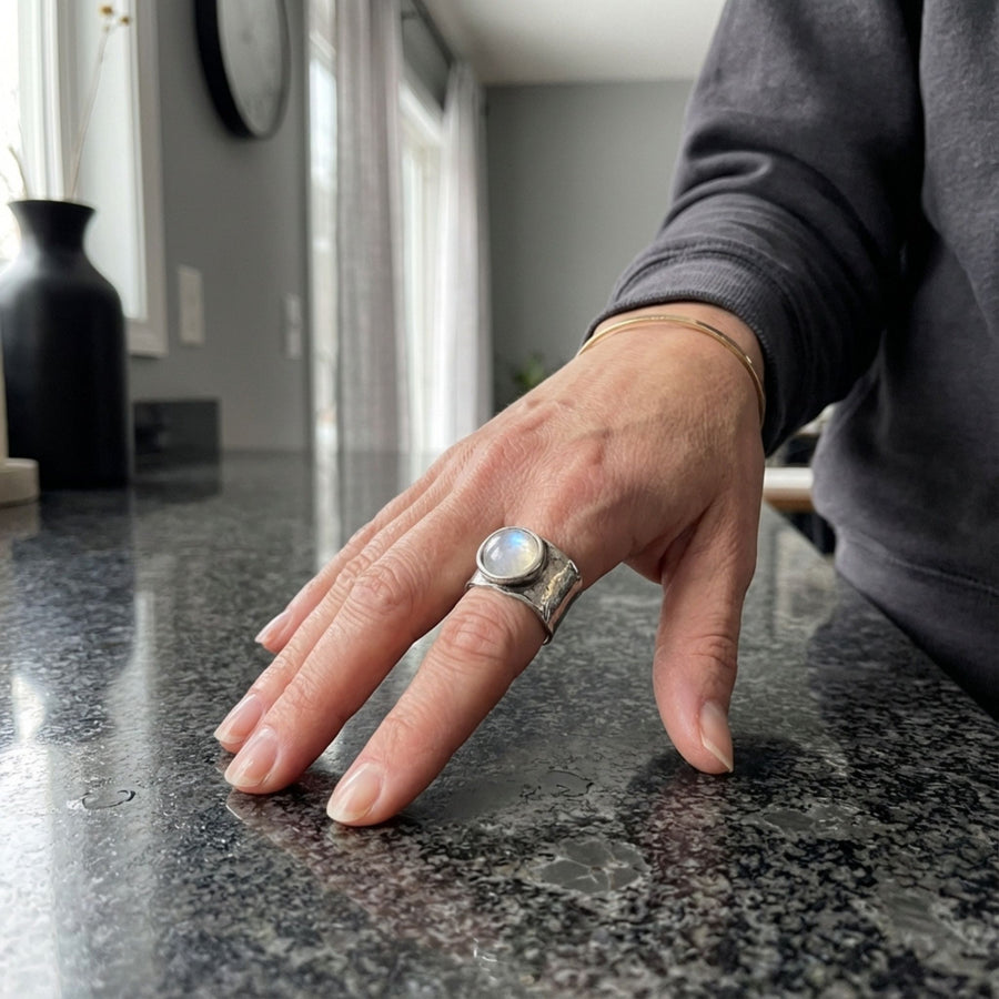 Moonstone Boho Ring