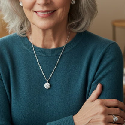 Vintage Silver Zircon Jewelry Set