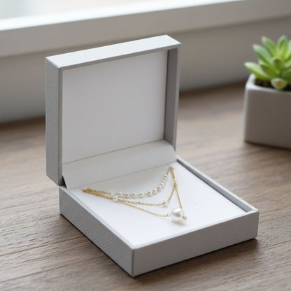 Elegant Double Pearl Necklace