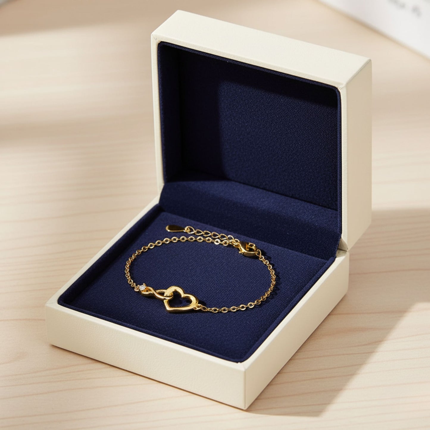 Retro Gold & Silver Heart Bracelet