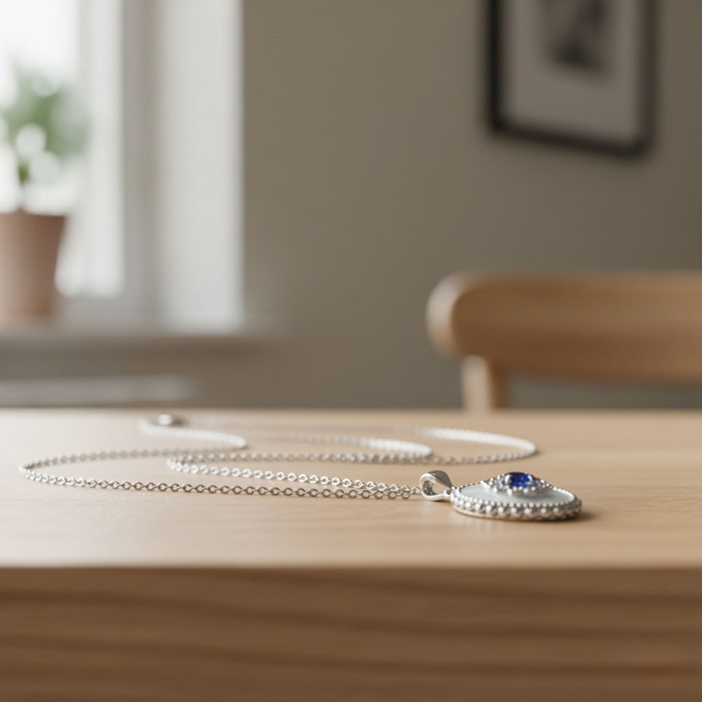 Luxury Sapphire & Diamond Pendant Necklace