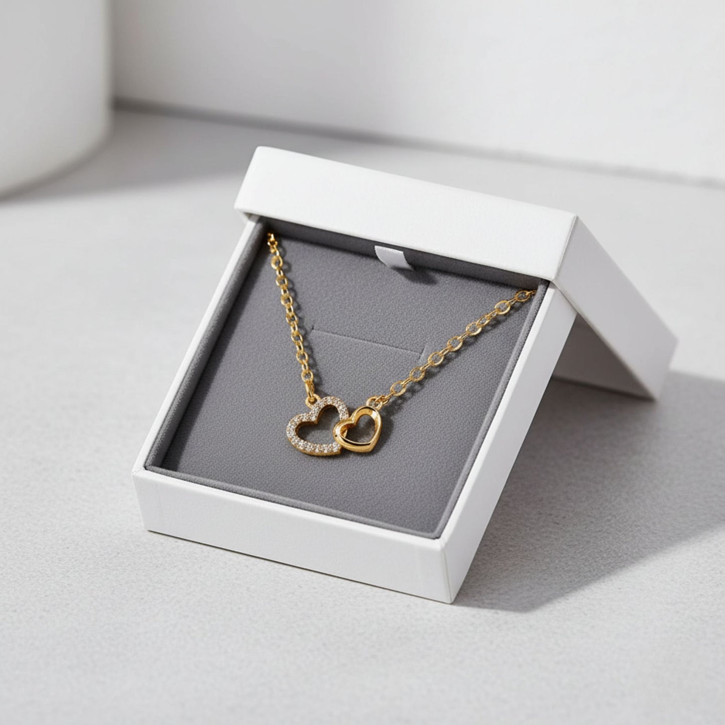 Love Necklace Temperament Double Peach Heart