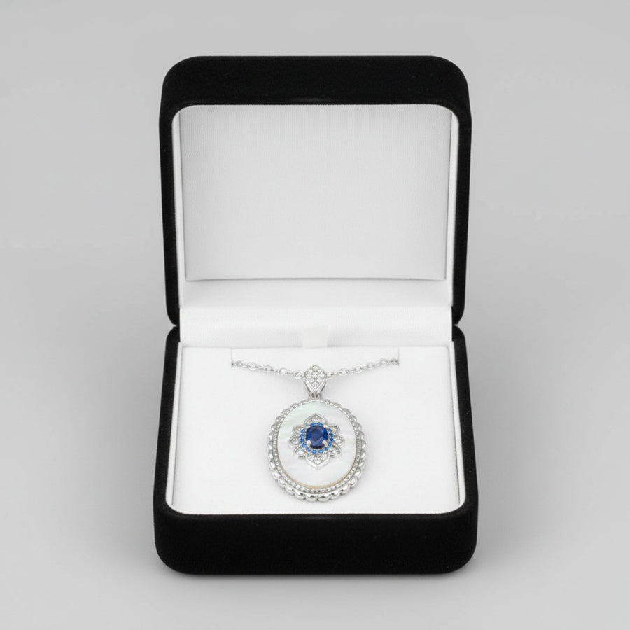 Luxury Sapphire & Diamond Pendant Necklace