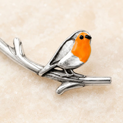Vintage Birdie Silver Earrings