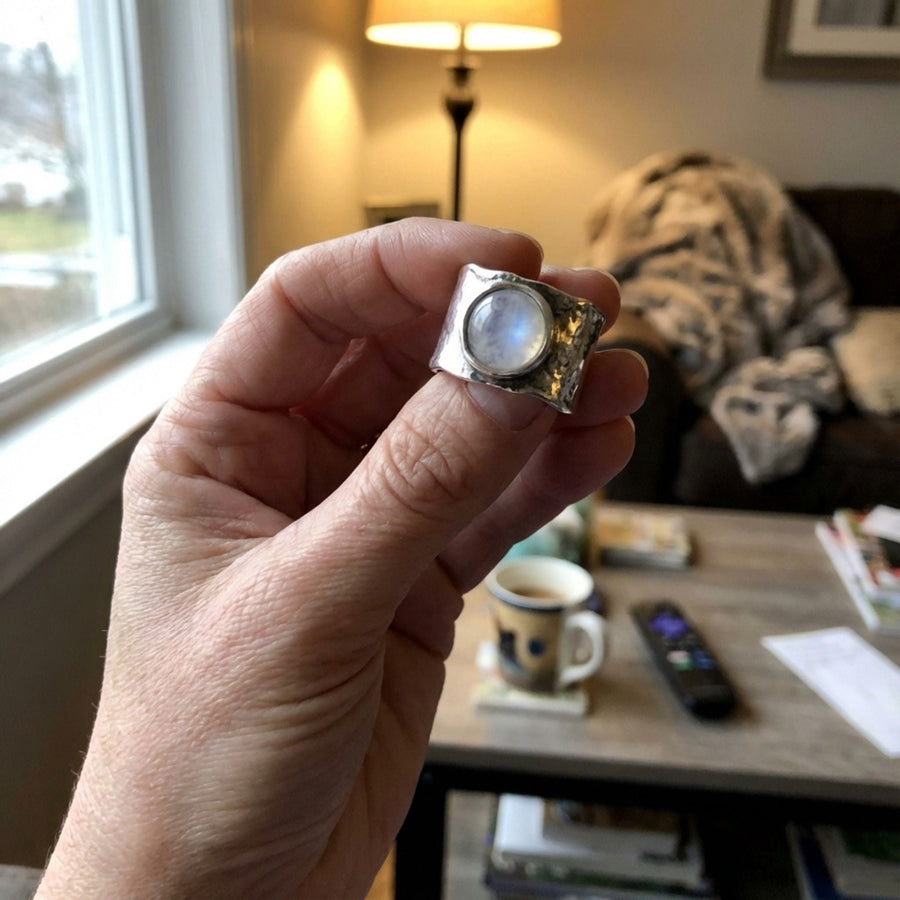 Moonstone Boho Ring