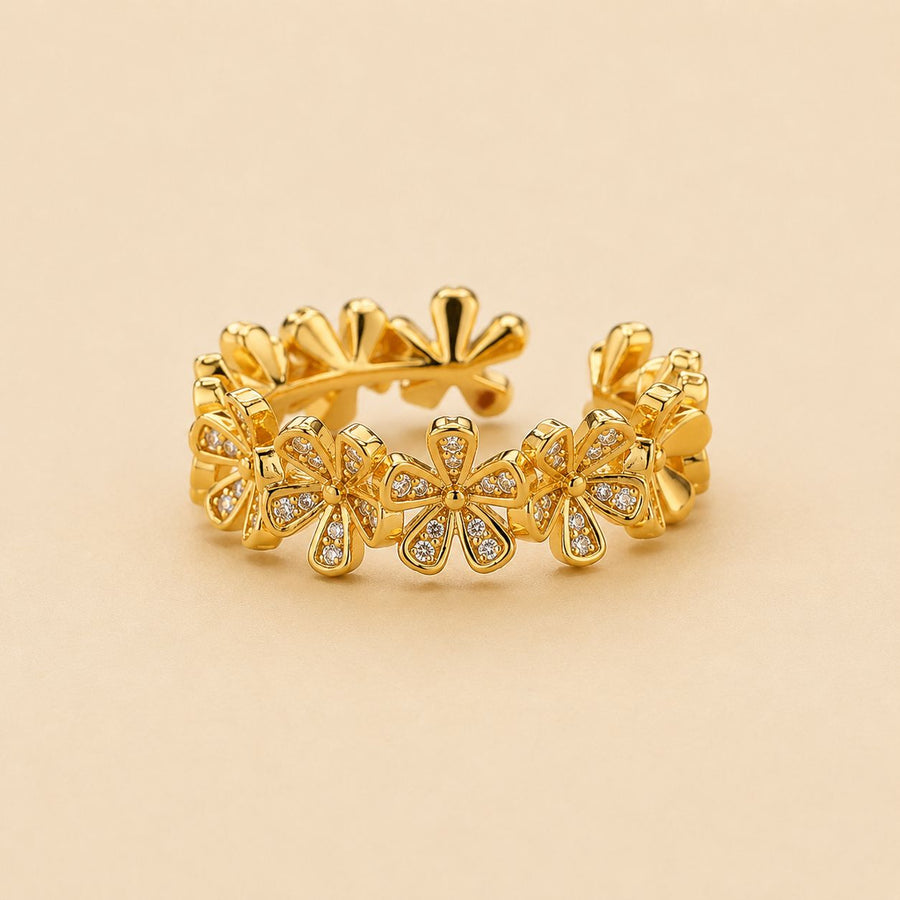 Crystal Butterfly Band Ring