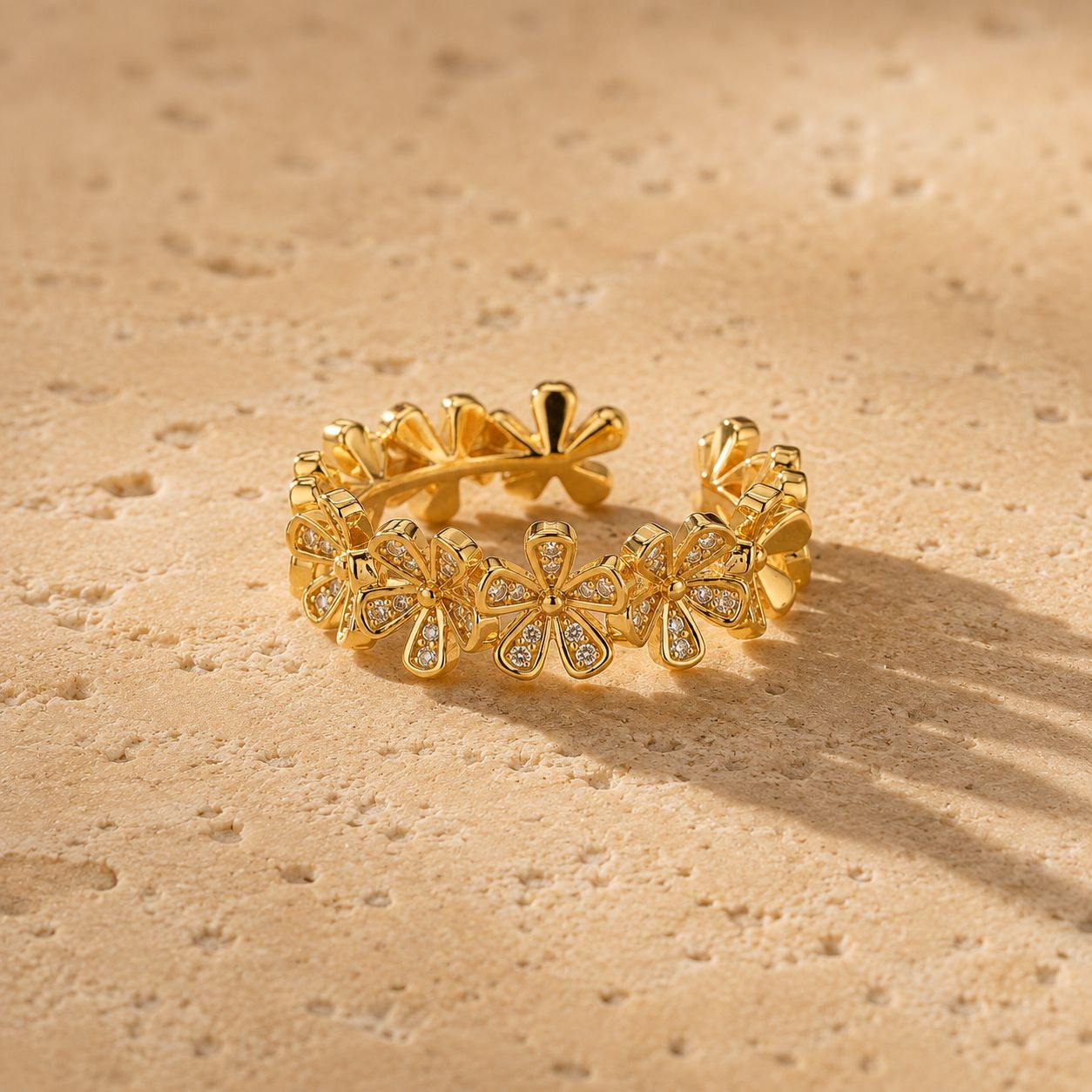 Crystal Butterfly Band Ring