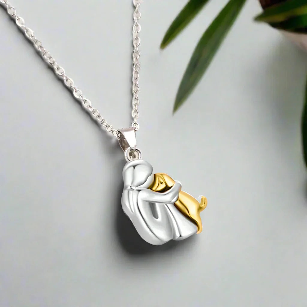 Hug Pendant Necklace Dog