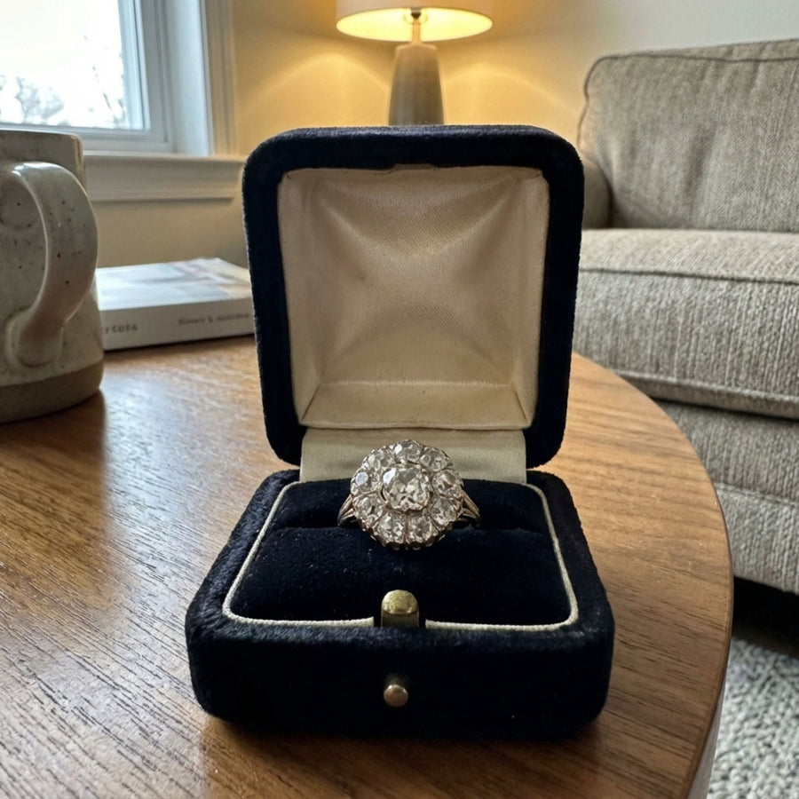 Vintage Crystal Ball Ring