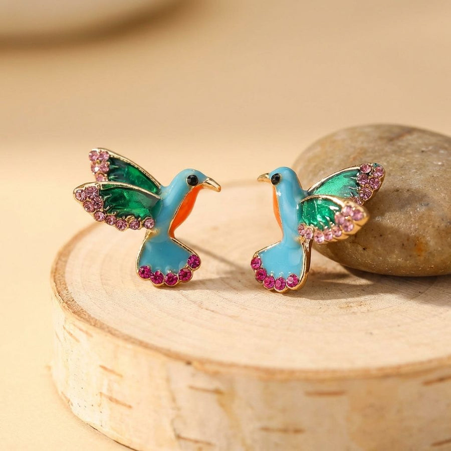 Crystal Hummingbird Earrings