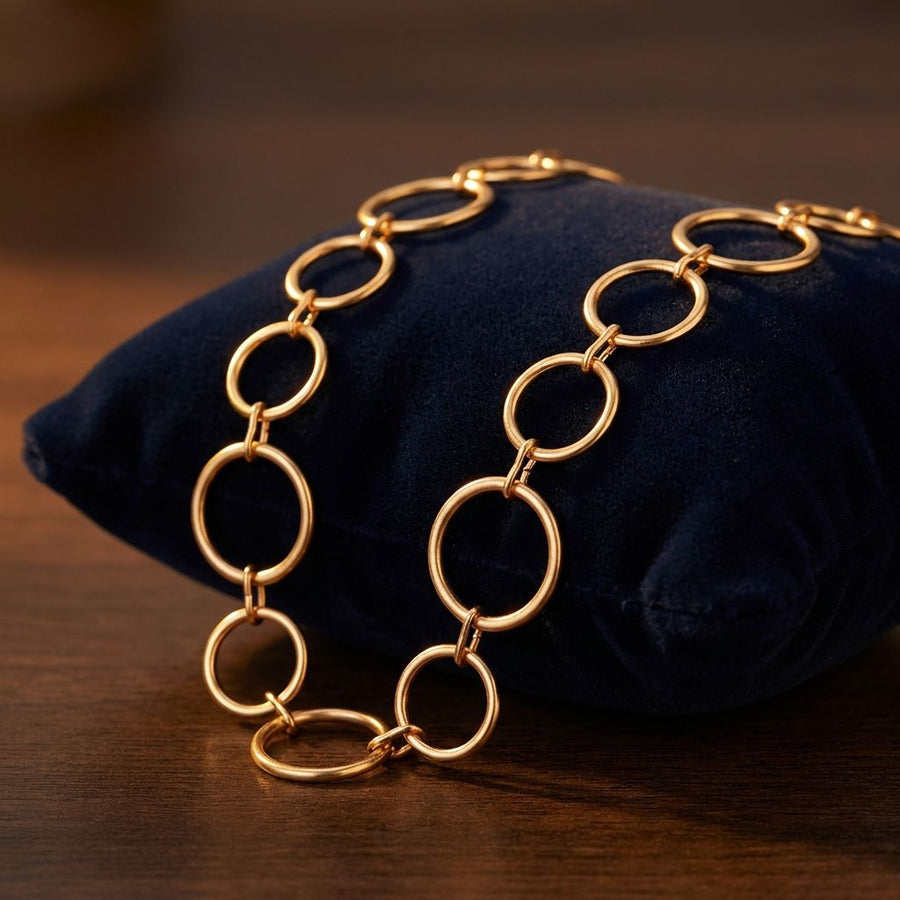 Vintage Circles Golden Necklace