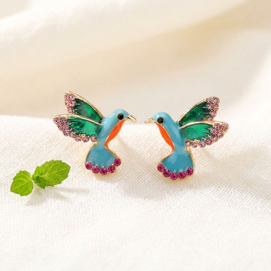 Crystal Hummingbird Earrings
