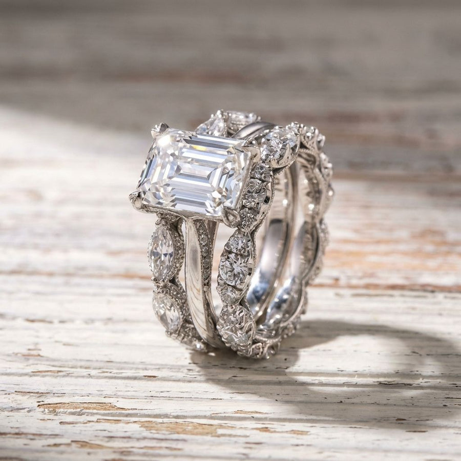 Vintage Silver Bright Layered Ring