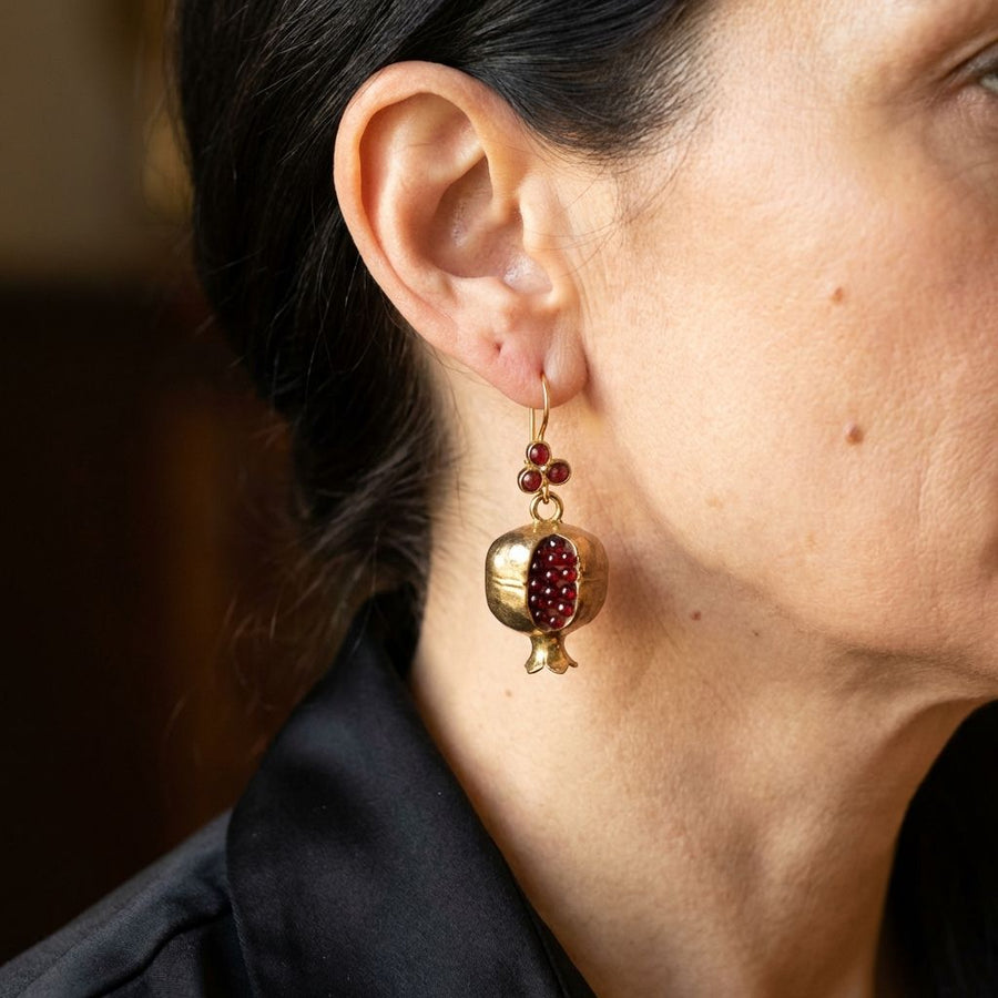 Vintage Pomegranate Earrings