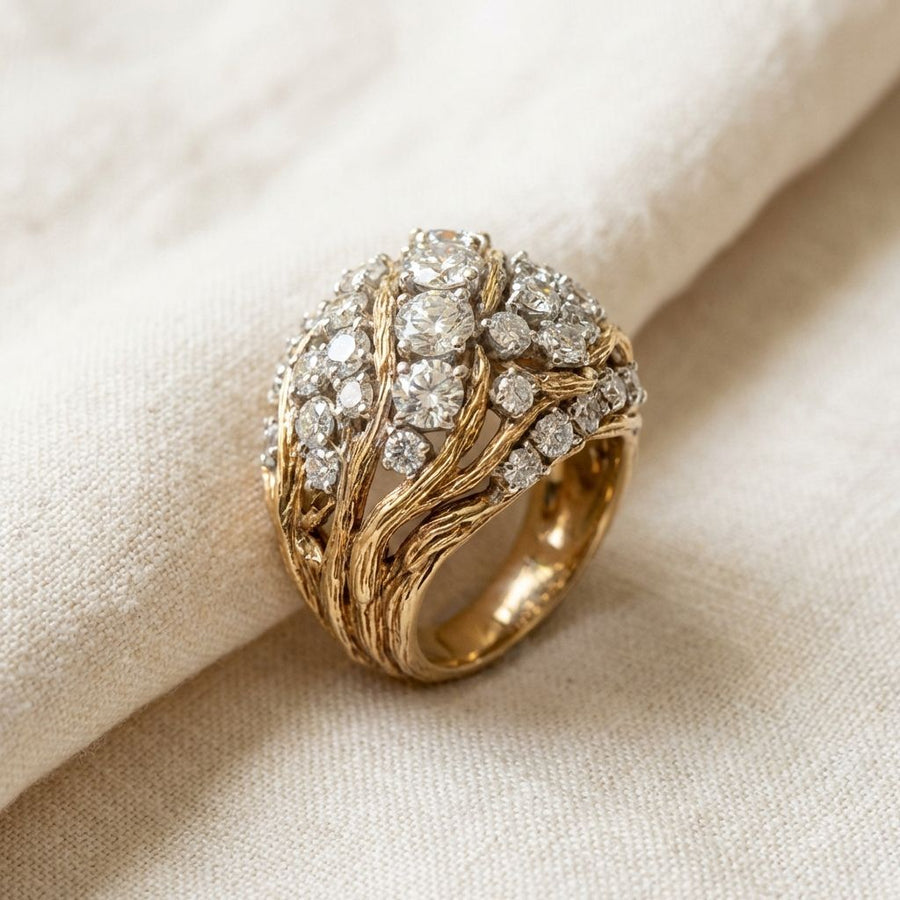 Vintage Exquisite Bright Gold Ring