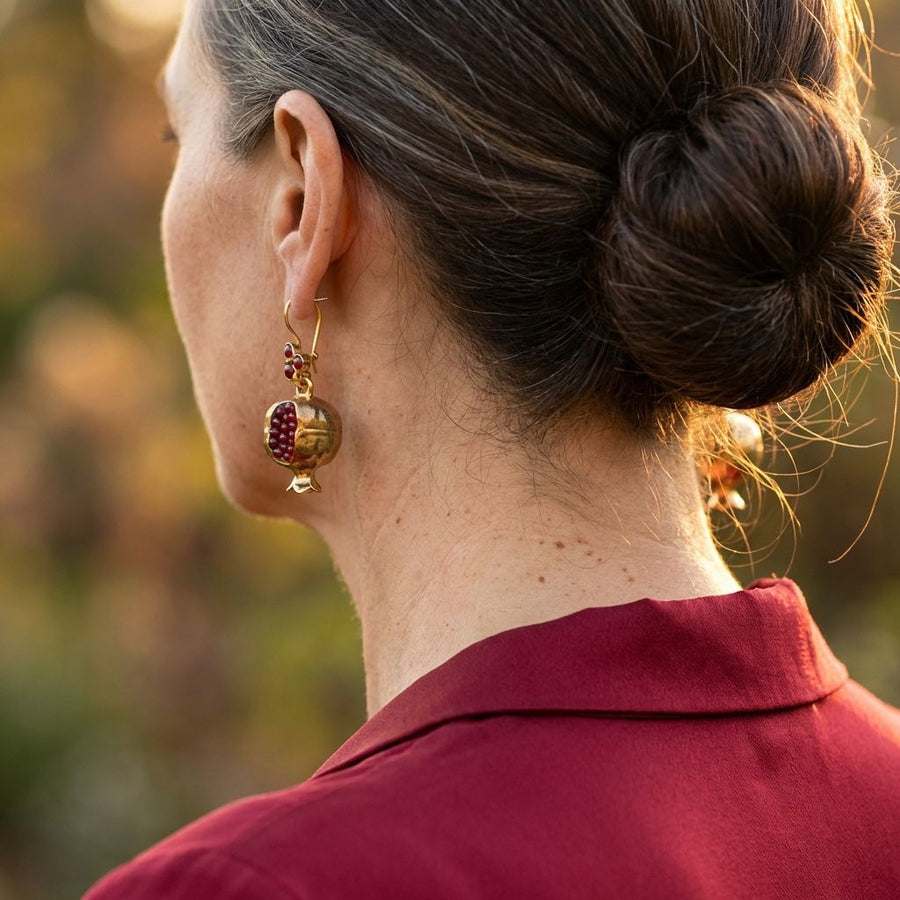 Vintage Pomegranate Earrings