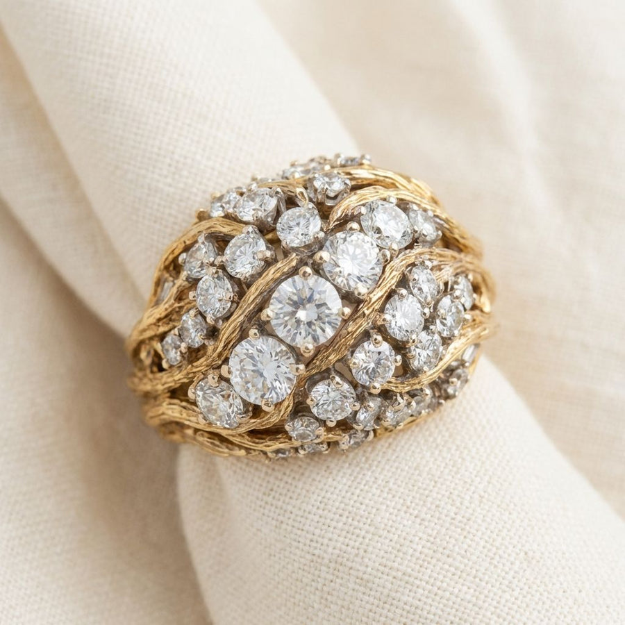 Vintage Exquisite Bright Gold Ring