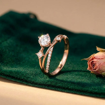 Vintage Gold Zirconia Fine Ring