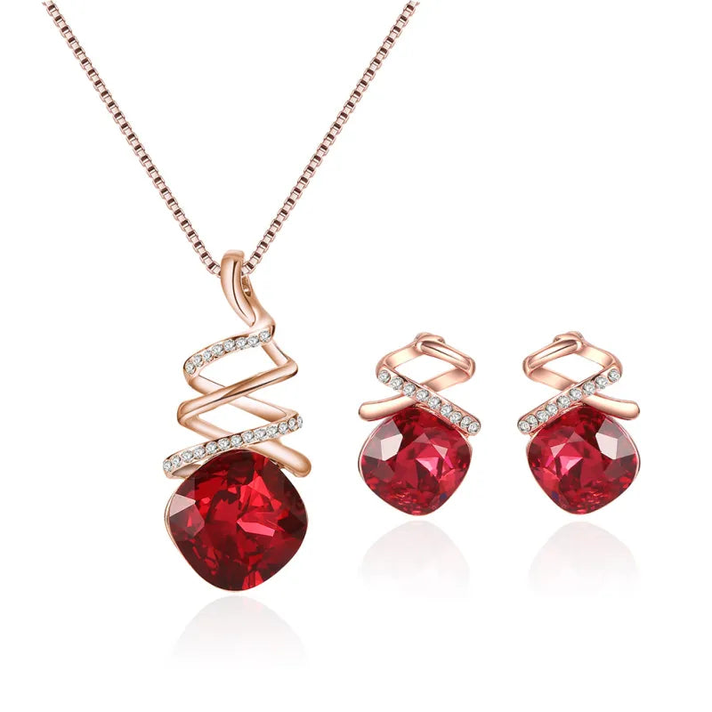 Elegant Bridal Necklace & Earrings Set