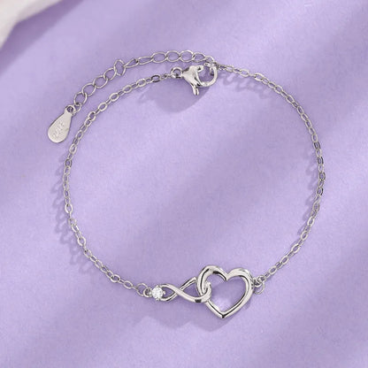 Retro Gold & Silver Heart Bracelet