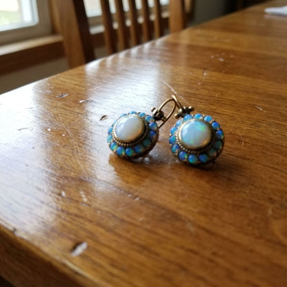 Vintage Estate Opal Earrings