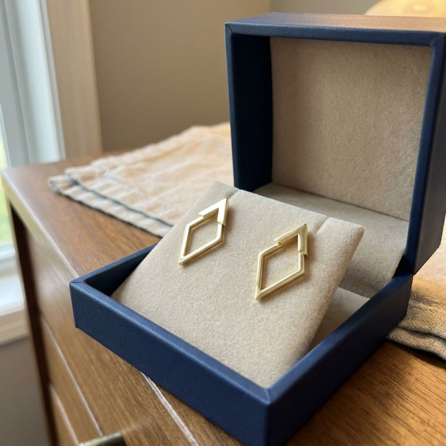 Vintage Geometric Gold Earrings