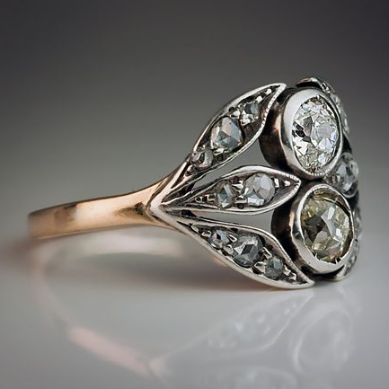 Vintage Zirconia Rose Gold Ring-Lydieannejewelry