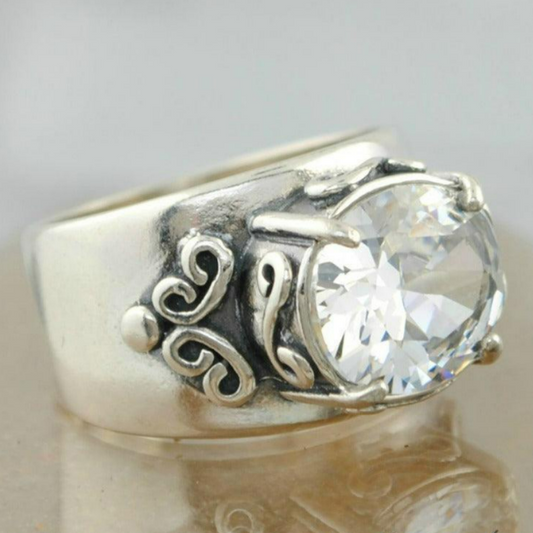 Vintage Inlaid Glass Ring-Lydieannejewelry