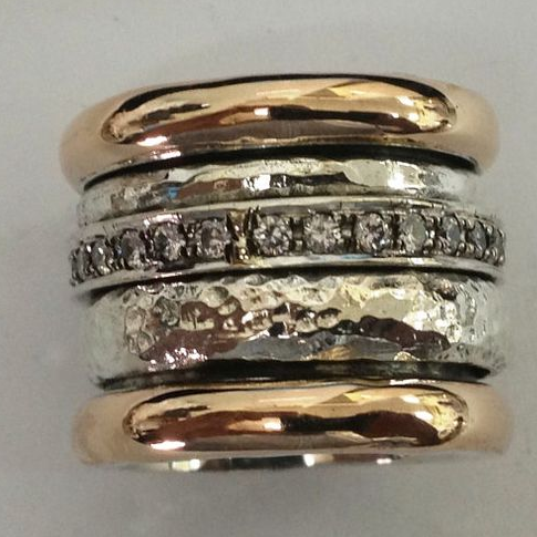 Vintage Layered Thick Gold Ring-Lydieannejewelry