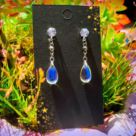 Vintage Bright Drop Crystal Earrings