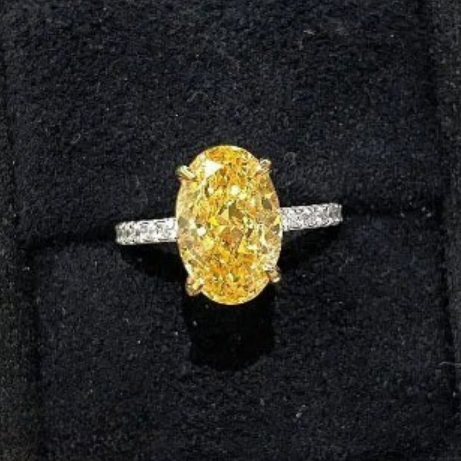 Classic Gold & Yellow Centerpiece Vintage Adjustable Ring-Lydieannejewelry