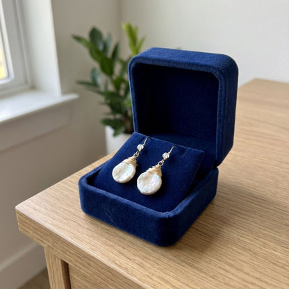 Vintage Barroque Pearl Drop Earrings